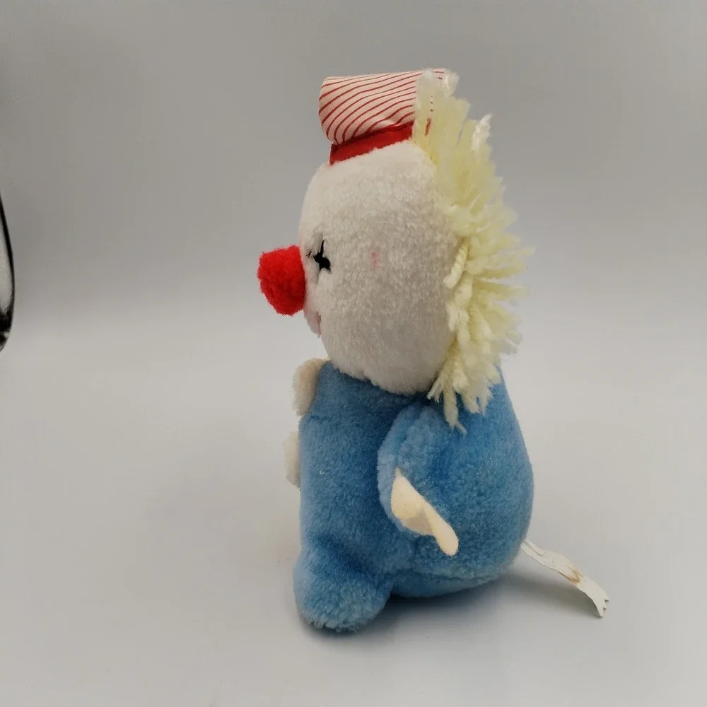 Vintage‎ Eden Plush Clown Rattle Stuffed Animal 7.5